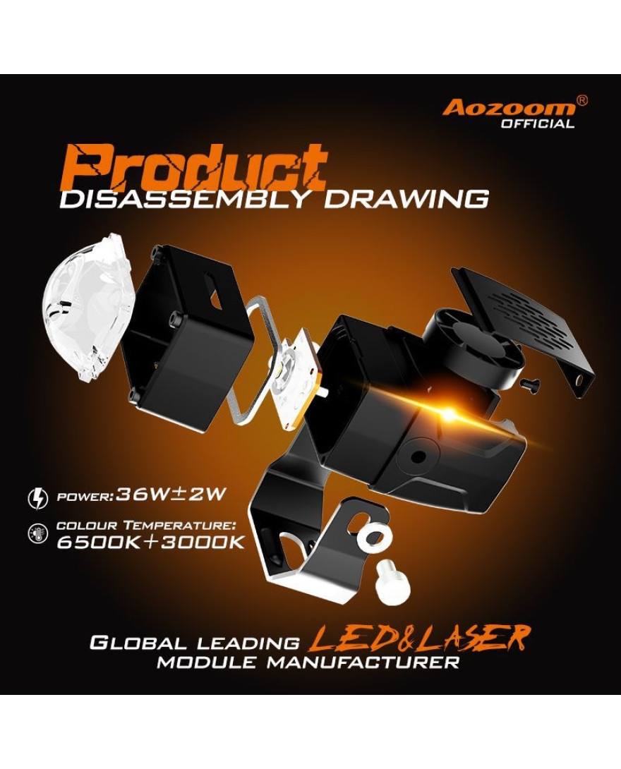 Aozoom ALZD-01 W2 External Auxillary Light 72W